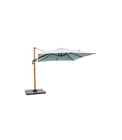 Parasol Déporté Imitation Bois Sevilla 250cm Gris