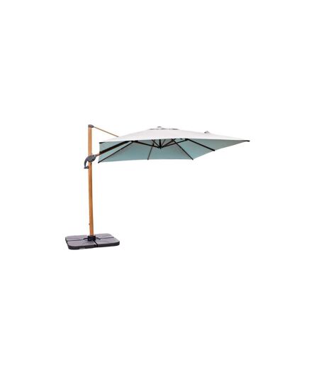 Parasol Déporté Imitation Bois Sevilla 250cm Gris