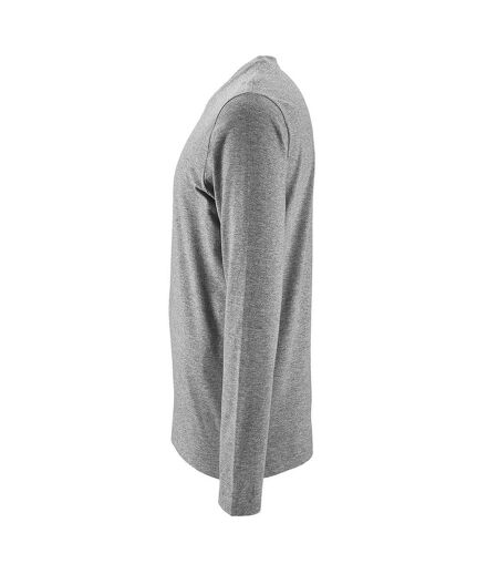 SOLS Mens Imperial Long Sleeve T-Shirt (Grey Marl) - UTPC2905
