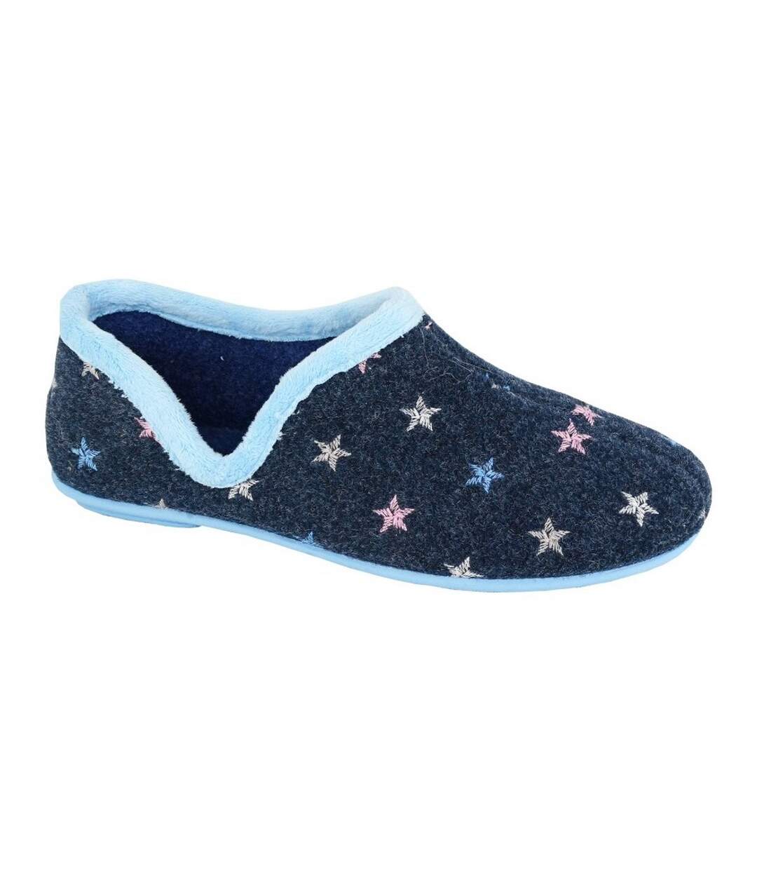 Chaussons aria femme bleu marine Sleepers-1