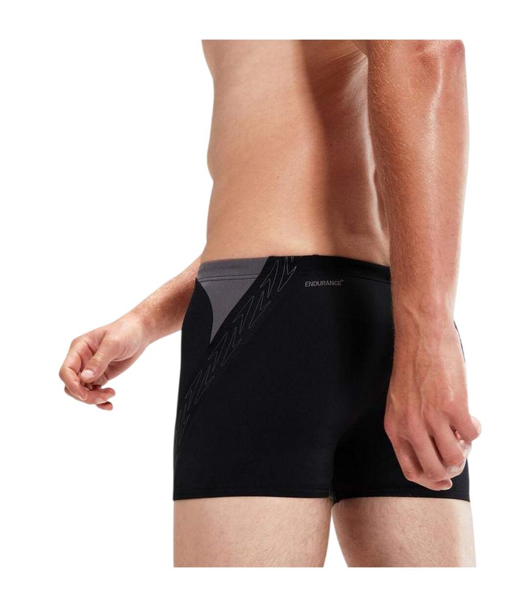 Mens Hyper Boom Swimming Trunks Black Grey Speedo-4