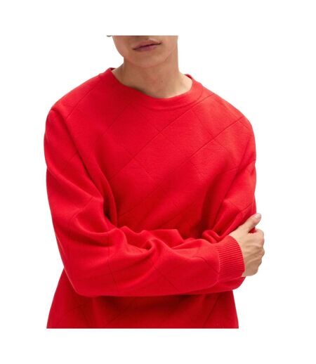Mens Symond Square Knitted Sweatshirt Pink Hugo