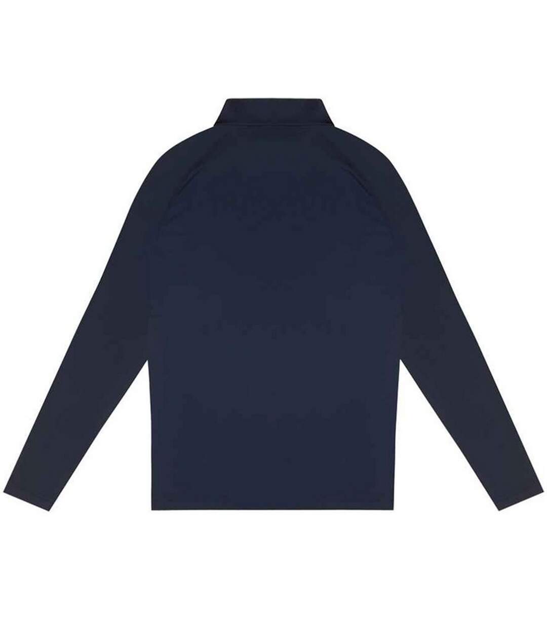 Mens lightweight quarter zip active top french navy Awdis-2