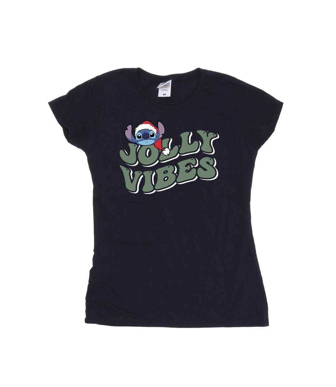 Disney Femmes/Les femmes Lilo & Stitch Jolly Chilling Vibes - T-shirt en coton (Bleu marine) - UTBI26123-1