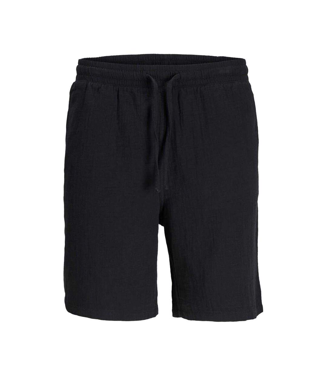 Short De Jogging Motif/style Texturé Homme Noir Jack And Jones-1