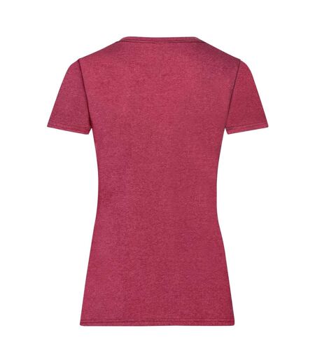Fruit Of The Loom - T-shirt manches courtes - Femme (Rouge chiné) - UTBC1354