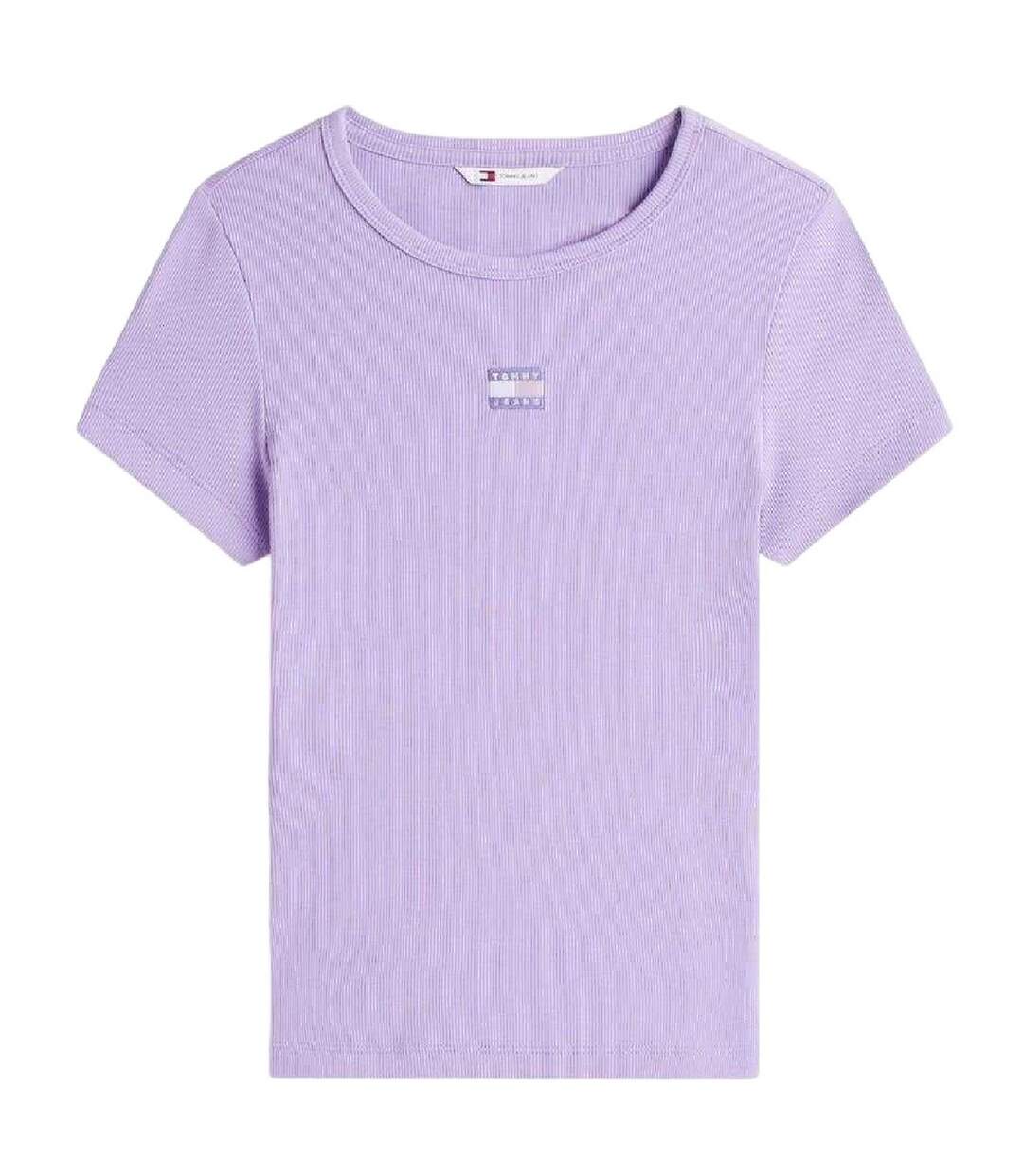 T-shirt Motif/style Badge Femme Violet Tommy Jeans-2