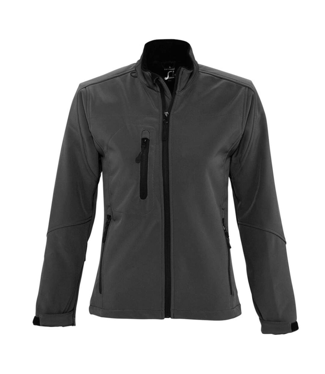 SOLS Womens/Ladies Roxy Soft Shell Jacket (Breathable, Windproof And Water Resistant) (Charcoal) - UTPC348-1