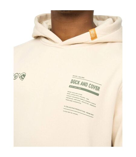 Mens Skullmatic Hoodie Off White Duck And Cover