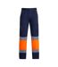 Pantalon Homme Bleu Marine Orange Fluo Roly Workwear-1