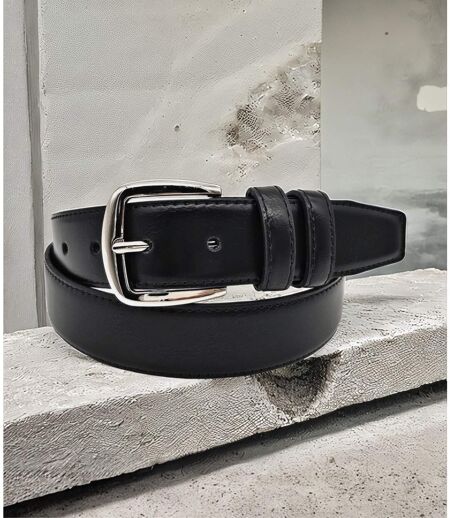 Ceinture Synthétique couleur noir Classique pour Homme - Style élégant en PVC