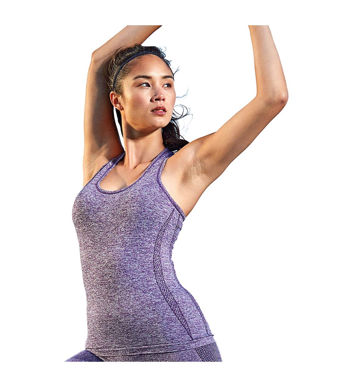 Womens/ladies multi sport sculpted seamless 3d vest purple TriDri-3