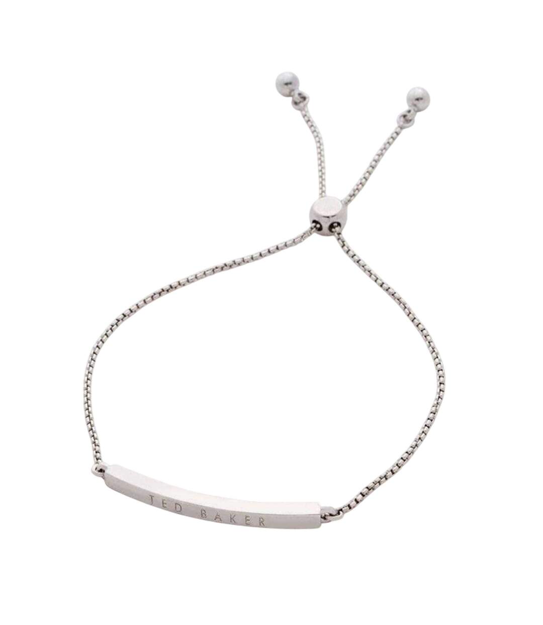 Womens/ladies Breena Engraved Logo Everyday Bracelet One Size Silver Ted Baker-2