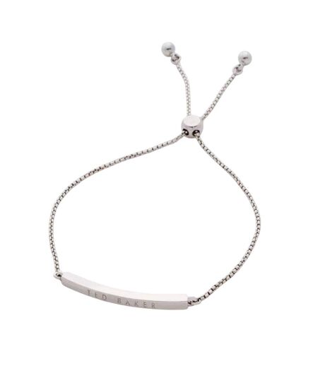 Womens/ladies Breena Engraved Logo Everyday Bracelet One Size Silver Ted Baker