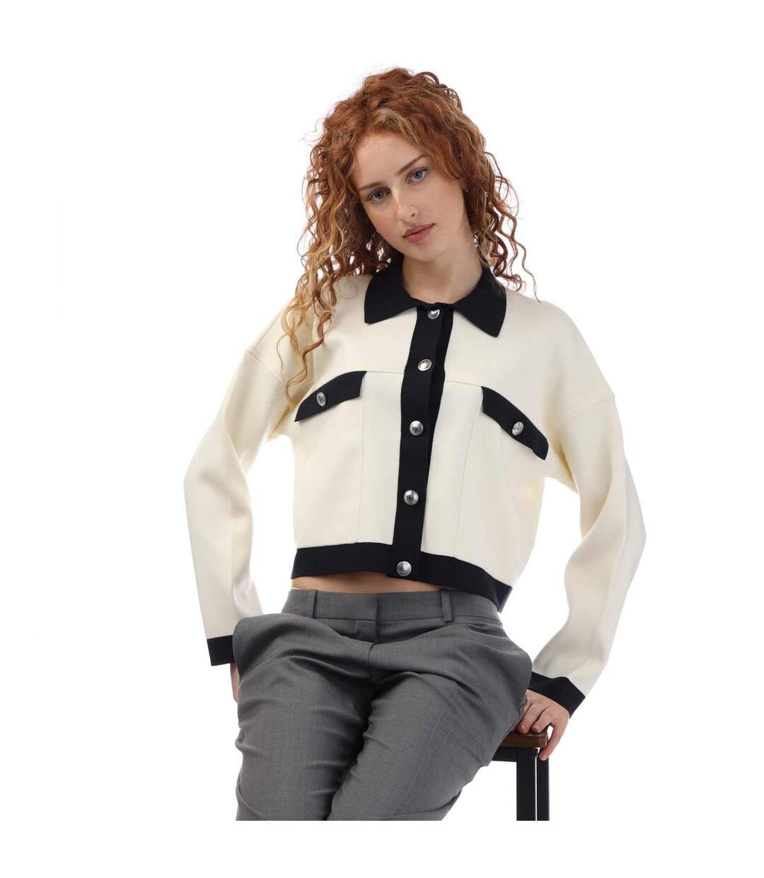 Veste Femolia Femme Crème Noir Boss-1