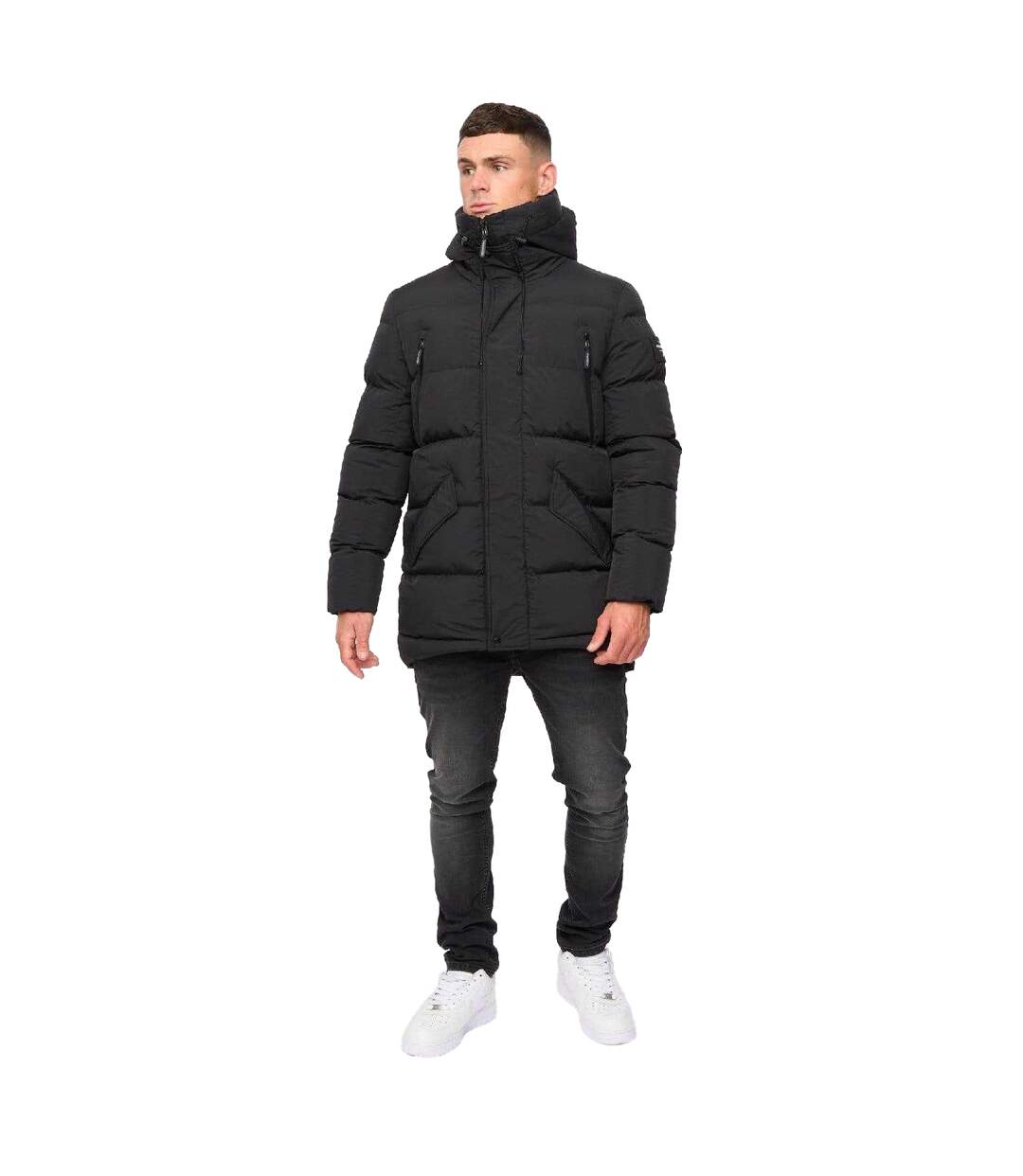 Mens Kaptoore Jacket Black Crosshatch-1