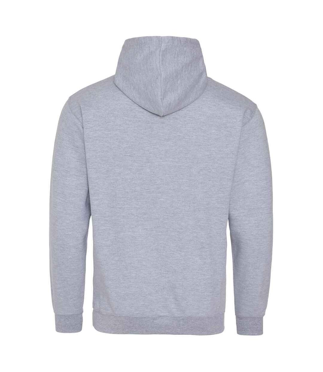 Sweat à capuche varsity adulte gris chiné / bleu marine Awdis-2