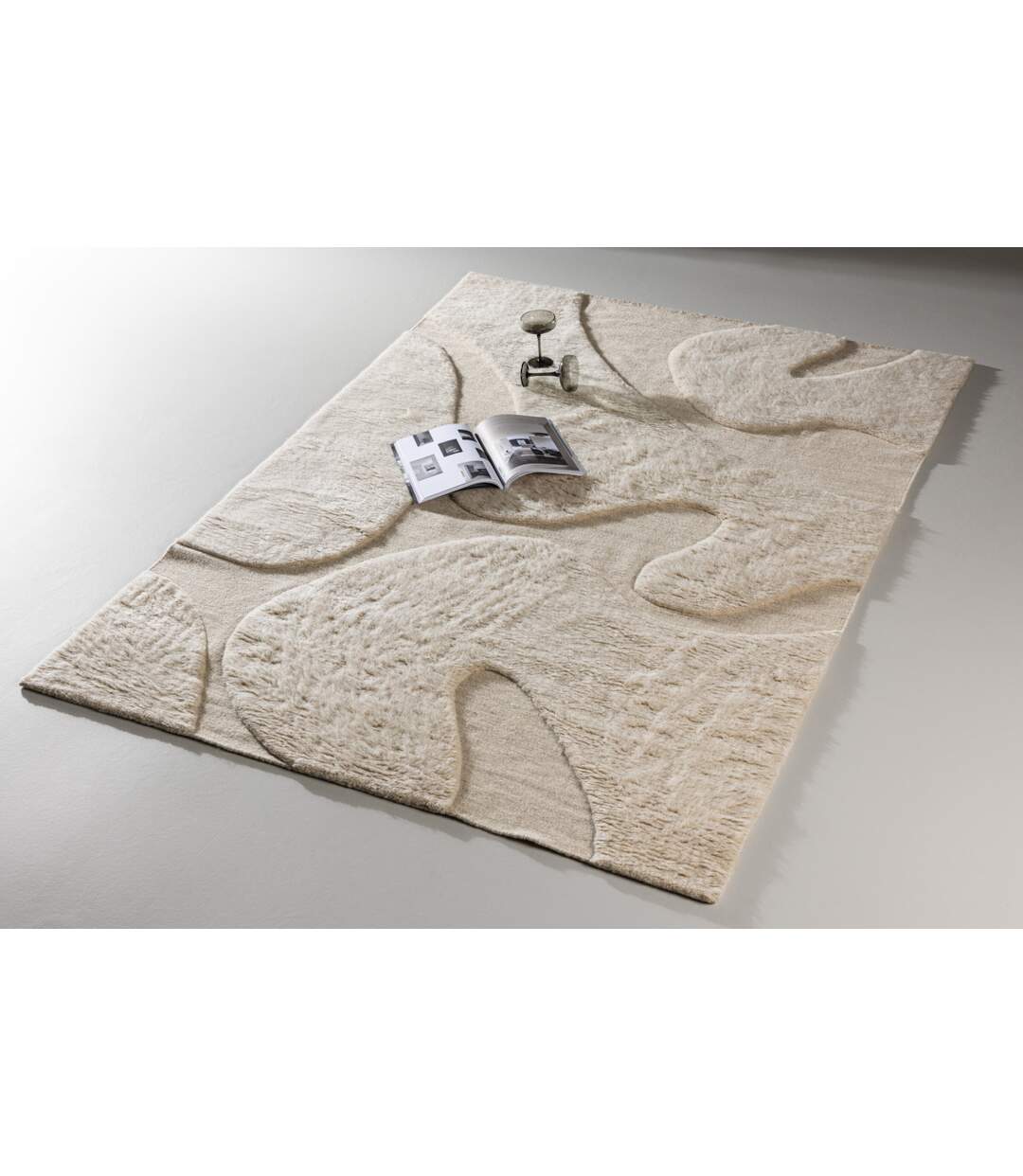 Tapis Déco en Laine Boone 160x230cm Beige-4