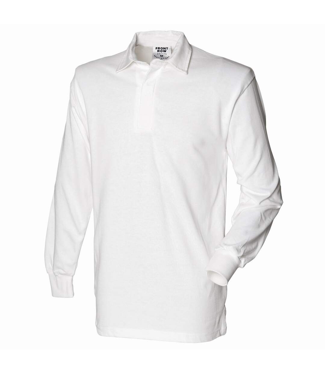 T-shirt de rugby à manches longues en coton homme blanc Front Row Front Row