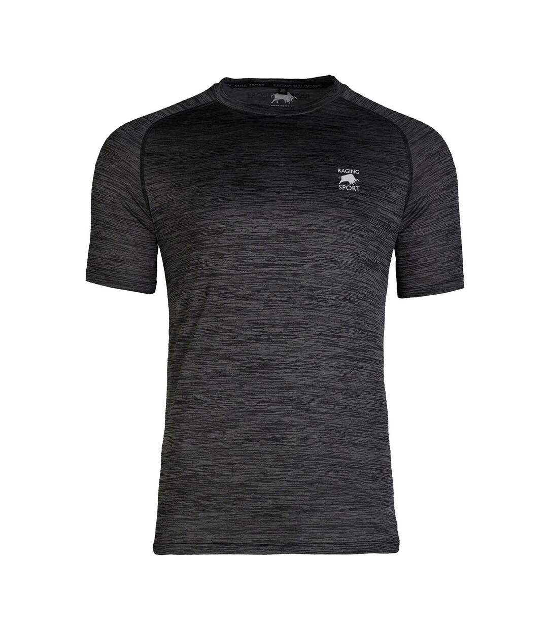 T-shirt performance homme gris foncé chiné Raging Bull-1