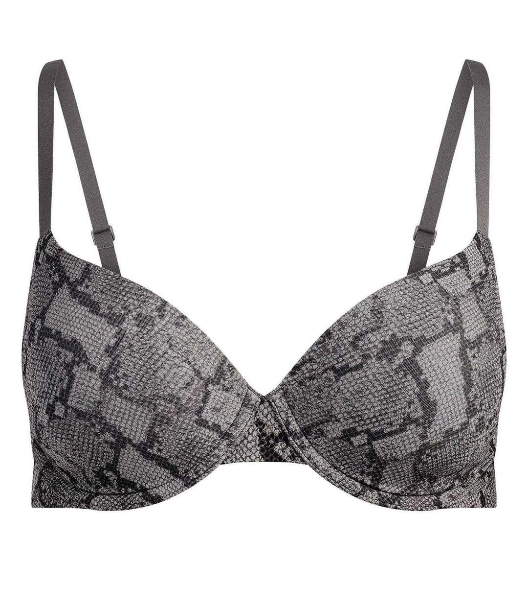 Soutien-gorge T-shirt Motif/style Imprimé Serpent Fits Everybody Femme Anthracite Skims-2