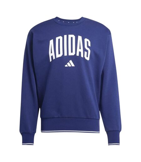 Sweat Motif/style Universitaire Homme Bleu Blanc Adidas