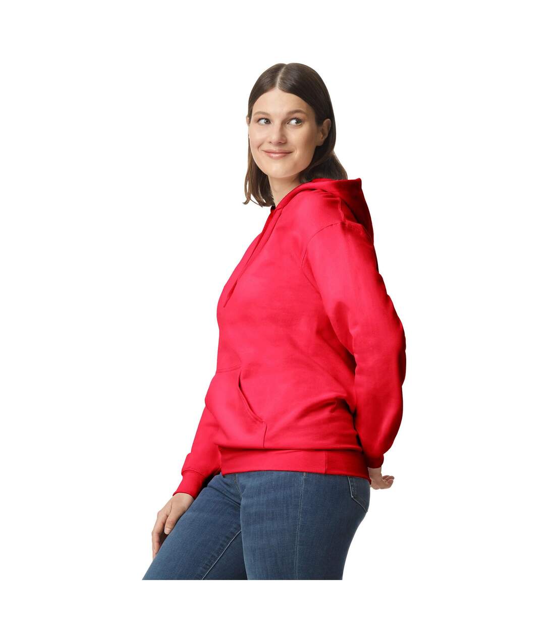 Sweat À Capuche Softstyle Adulte Rouge Gildan-3