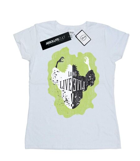 Disney - T-shirt THE DESCENDANTS CRUELLA LONG LIVE - Femme (Blanc) - UTBI17666