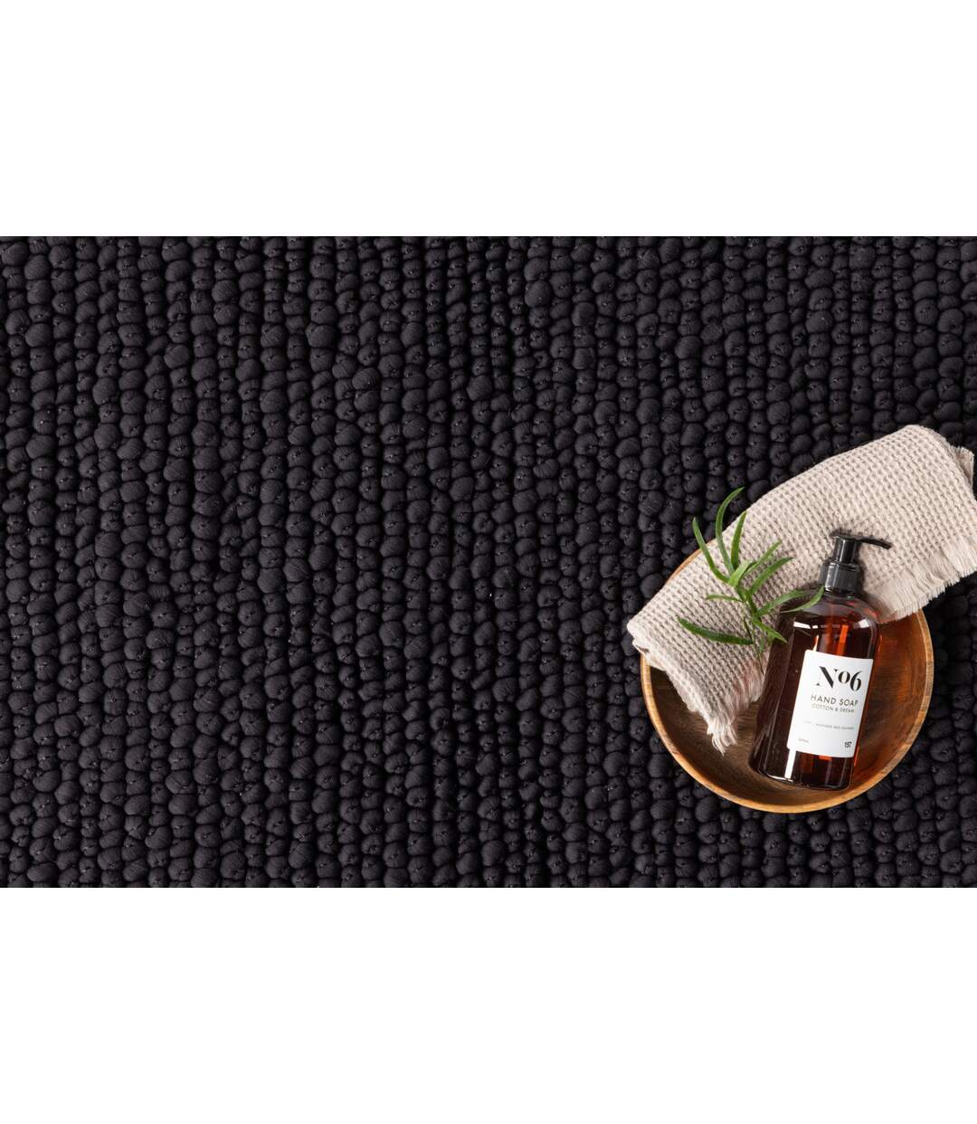Tapis de Salle de Bain Wilmer 50x80cm Noir-5