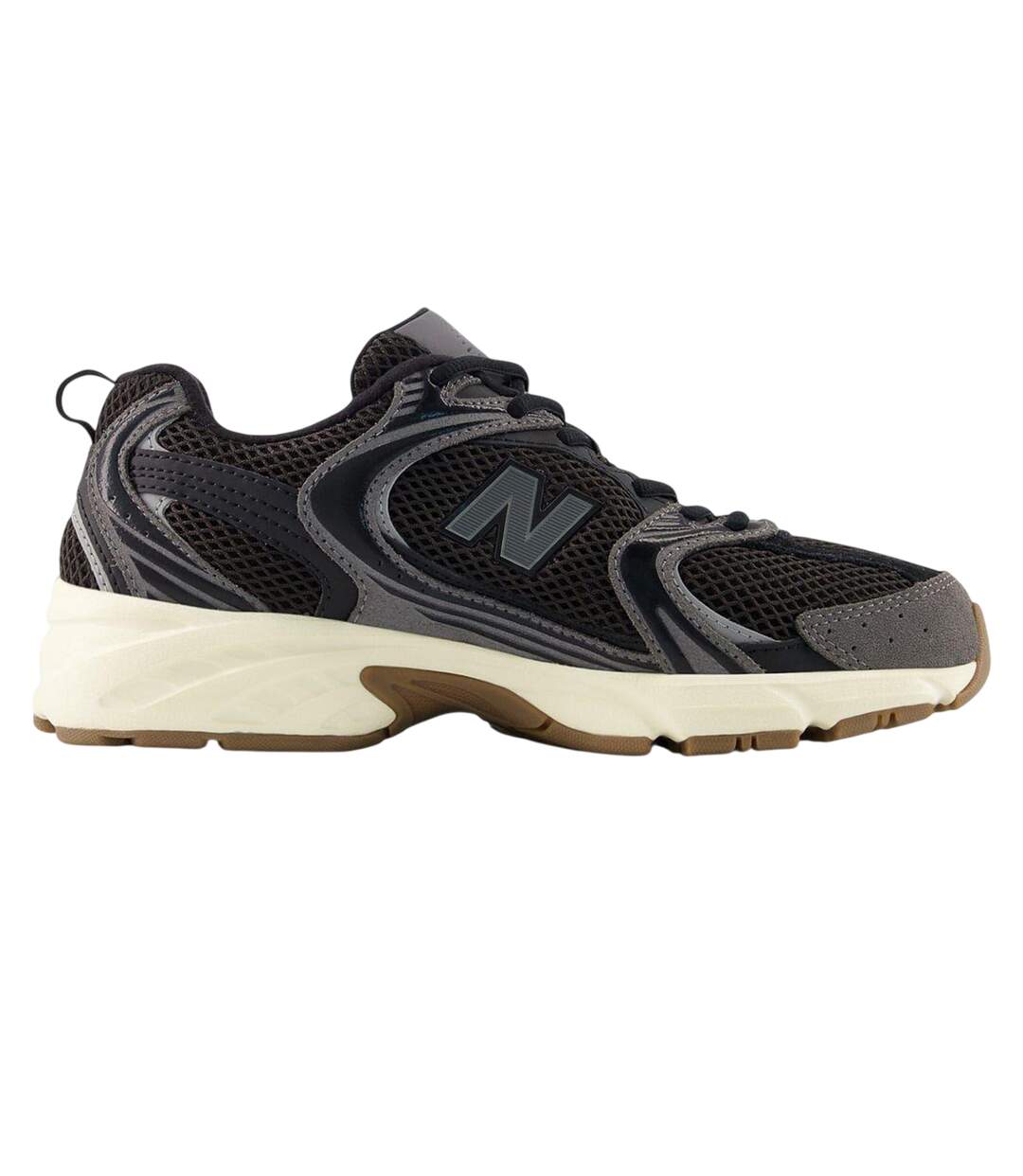 Mens 530 Leather Trainers Black Rock New Balance-1