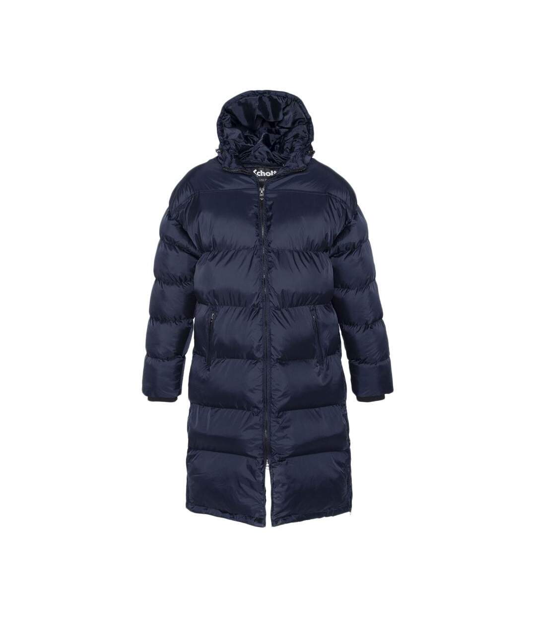 Doudoune marine homme schott extra longue-1