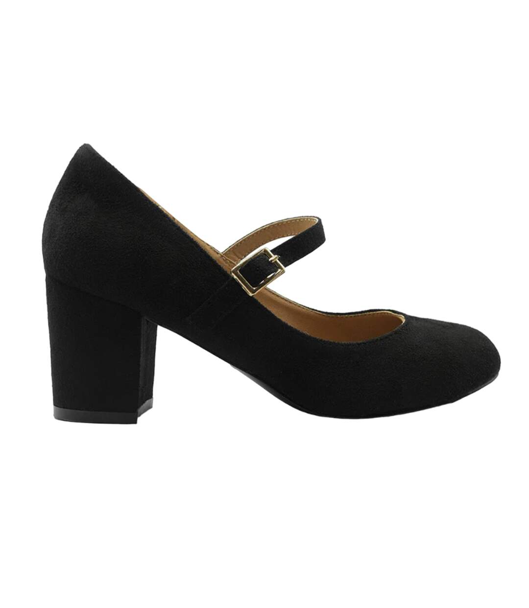 Womens/ladies araceli block heel mary janes black Where´s That From-1