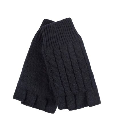 Ladies Cable Knitted Winter Thermal Fingerless Gloves