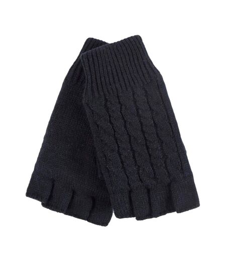 Ladies Cable Knitted Winter Thermal Fingerless Gloves
