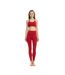 Womens/ladies arya pocket leggings red Lookus