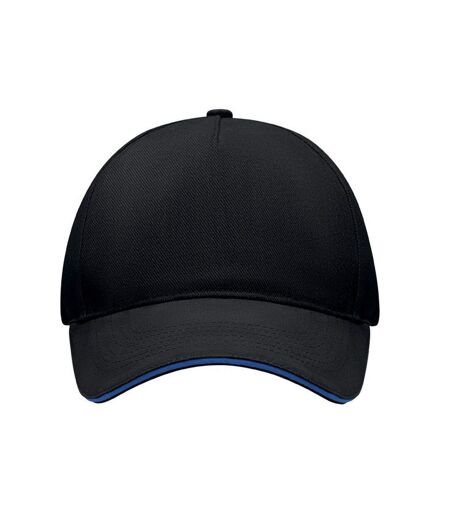 Singa 5 Panel Baseball Cap Black Blue MidOcean