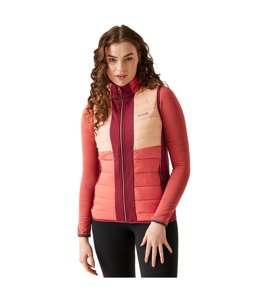 Veste Sans Manches Leedre Femme Rouge Foncé Rouge Clair Regatta-1