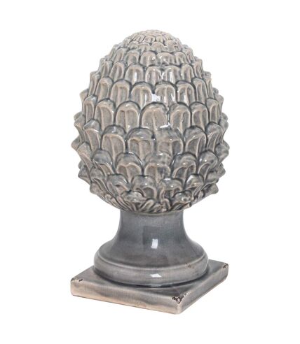 Ceramic acorn ornament 35cm x 20cm x 20cm grey Hill Interiors