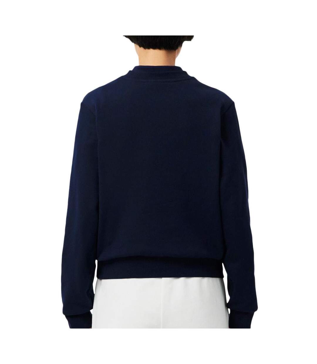 Sweat marine femme lacoste relaxed fit fleece-2