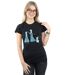 Disney T-shirt en coton Femme/Femme Frozen Magic Snowflakes (Noir) - UTBI22042-2