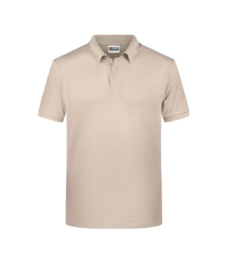 Polo Basic Homme Beige Gris James And Nicholson