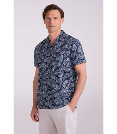 Mens palm leaf beach shirt dark blue Mountain Warehouse