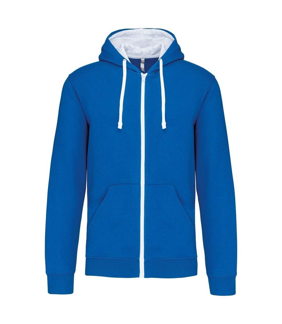 Veste à capuche contrastée - Homme - K466 - bleu roi et blanc