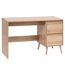 Bureau 2 tiroirs effet bois ABANA - Beige-1