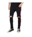 Mens Denim Contrast Striped Side Seams Jeans Charcoal Brave Soul-2