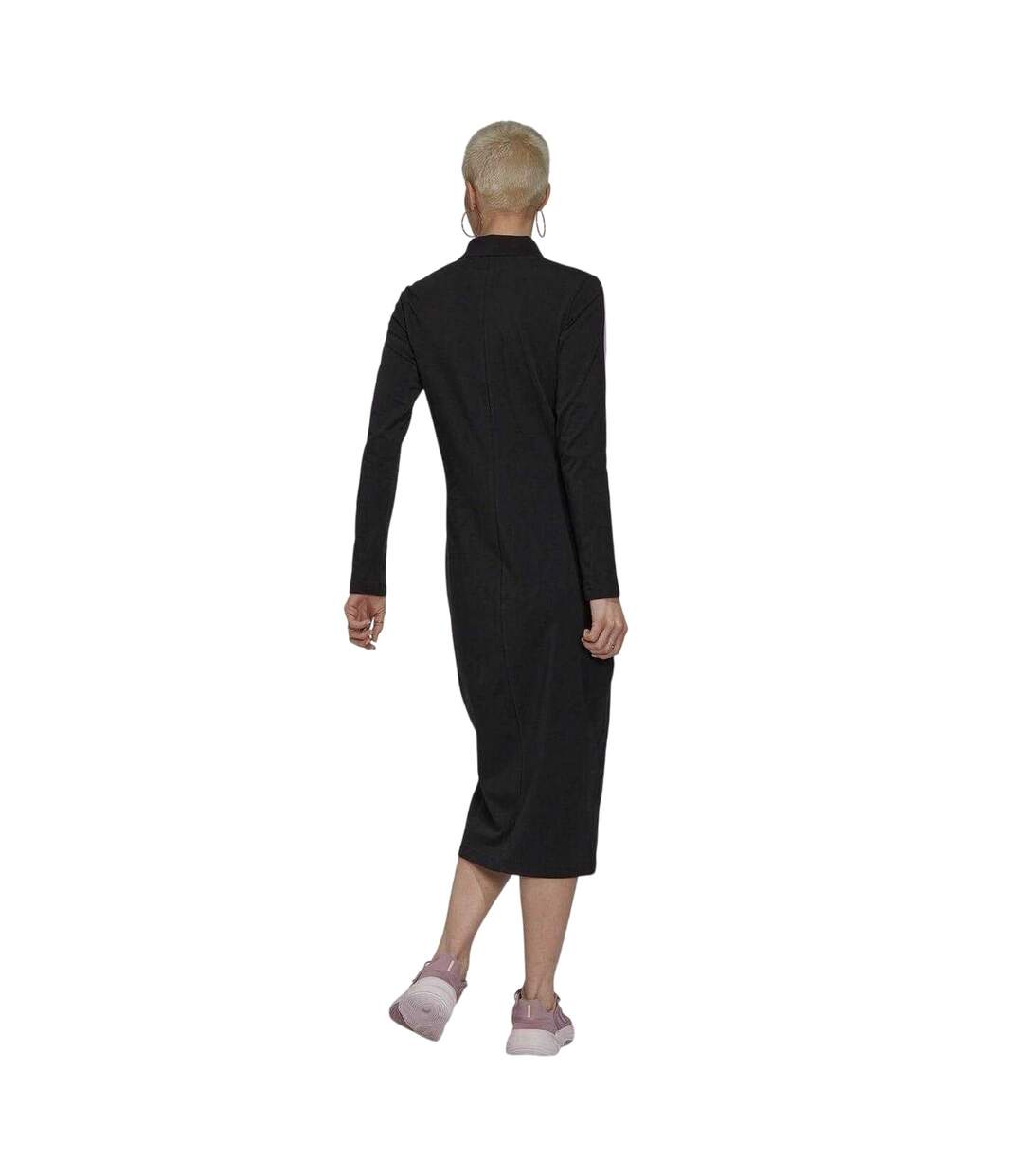 Womens/ladies Originals Midi Shirt Dress Black Adidas-3