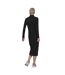 Womens/ladies Originals Midi Shirt Dress Black Adidas-3
