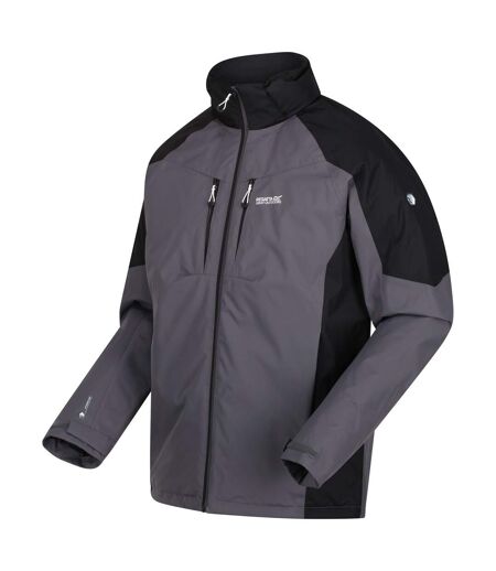Mens Calderdale Waterproof Jacket Dark Grey Black Regatta