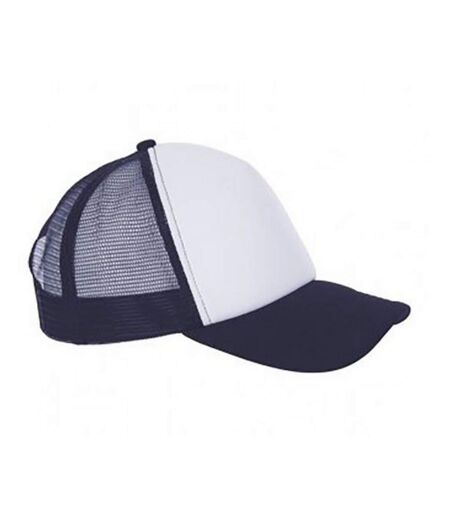 Casquette adulte unisexe blanc/bleu marine SOLS