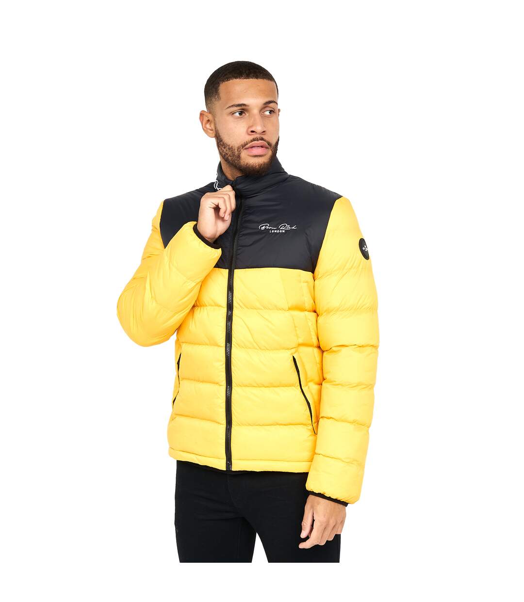 Born Rich Mens Lyden Oversized Puffer Jacket (Yellow)